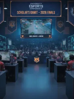 Esports athletes competing in a collegiate arena, highlighting the growth of Esports Scholarships in 2026.