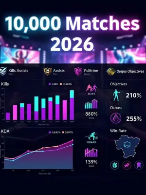 Infographic visualizing data insights from 10,000 pro esports matches in 2026