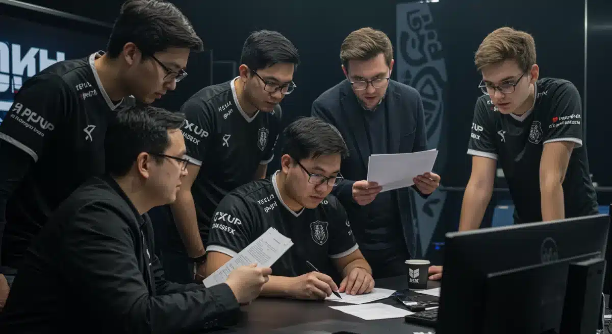 Esports professionals discussing new contract terms