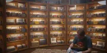 Organized retro game collection with protective cases, showcasing preservation efforts.