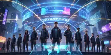 International esports players reviewing US visa documents for 2026 regulations
