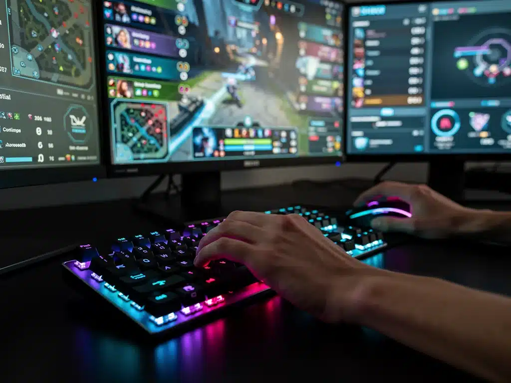 Gamer's hands on keyboard and mouse, preparing for competitive play at the 2026 National E-Sports Championship.
